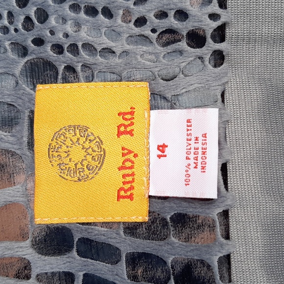 Ruby Rd Gray Faux Suede/Snake Jacket - Picture 2 of 6